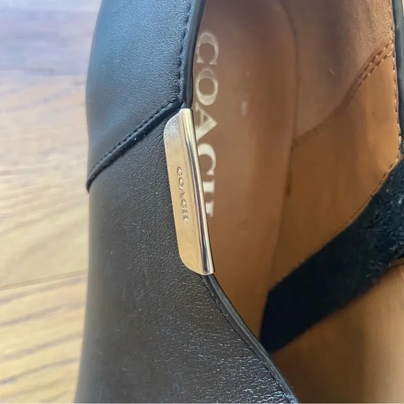 Womens black coach Seneca glaze leather  bootie size 10 - Picture 10 of 16